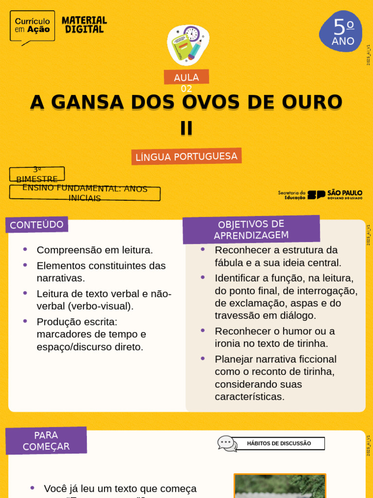 Estrutura e Moral da Fábula 