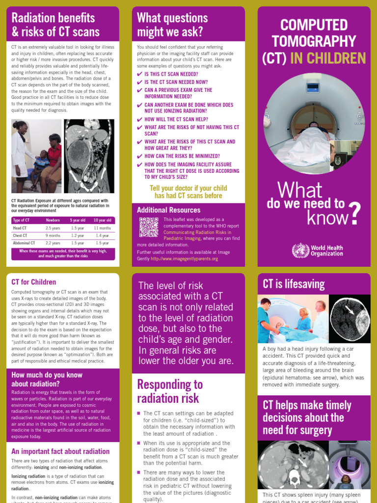 Computed Tomography in Children Leaflet | PDF | Ct Scan | Radiation