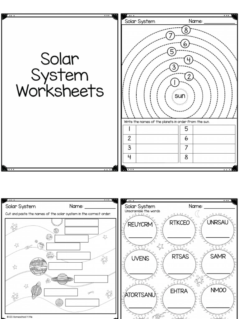 Solar System Worksheets A | PDF