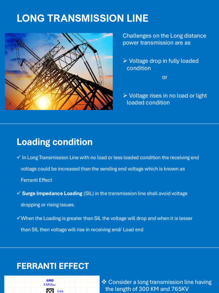 Long Transmission Line Voltage Challenges | PDF