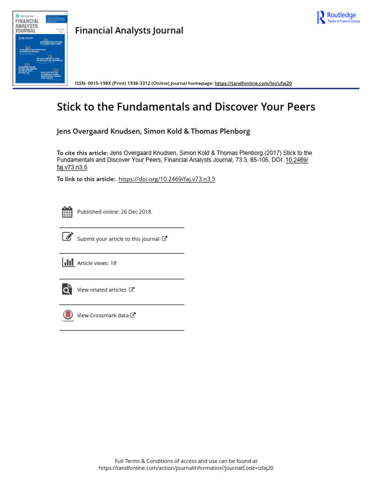 Enhanced Peer Selection for Valuation | PDF | Mean | Median