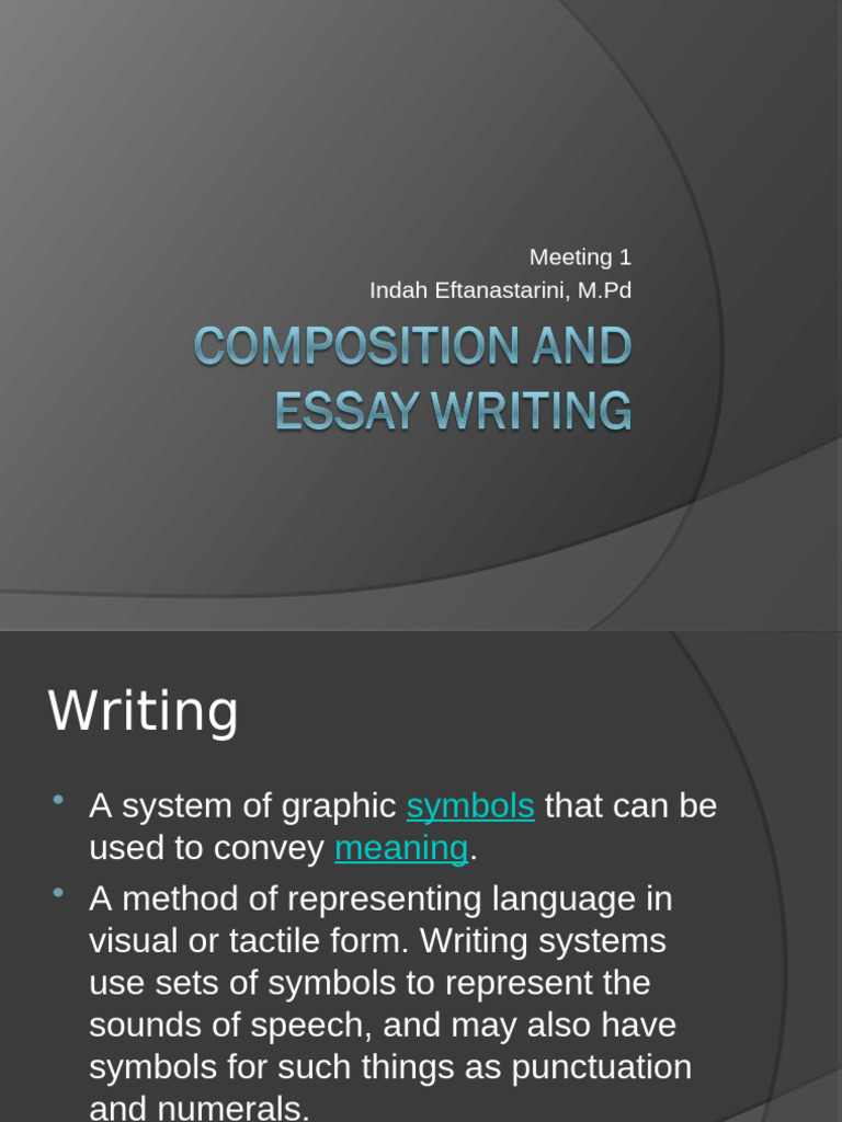 Composition and Essay Writing | PDF