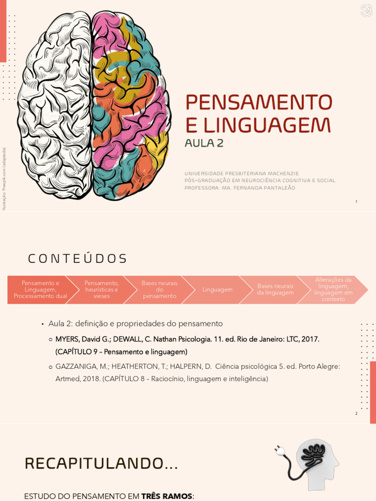 Pensamento e Linguagem na Neurociência | PDF | Pensamento | Tomada de ...