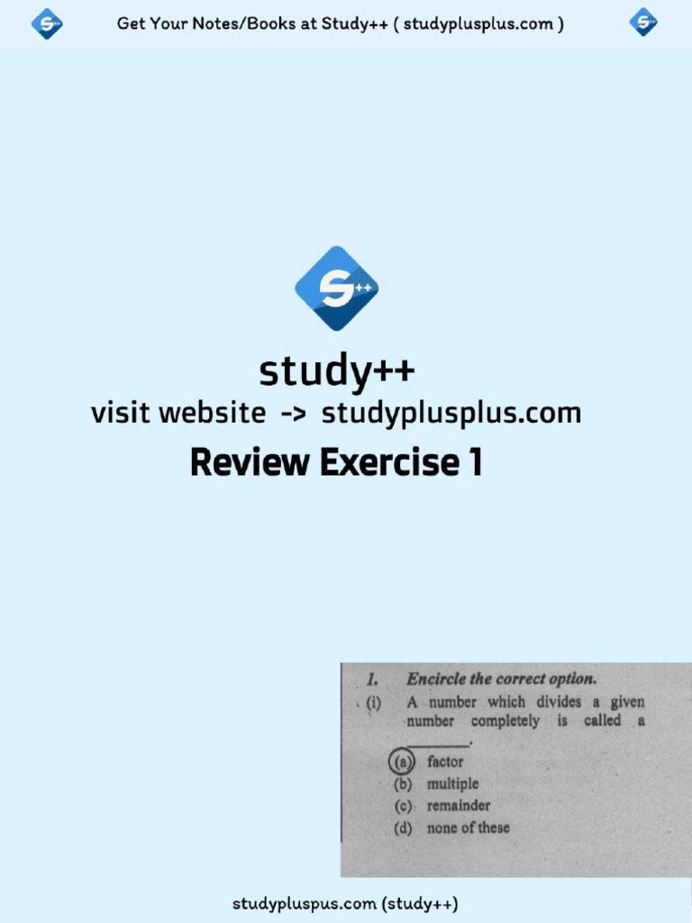 6 Maths 1 Review | PDF
