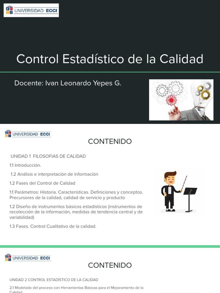 Control Estadistico de La Calidad | PDF | Six Sigma | Calidad (comercial)