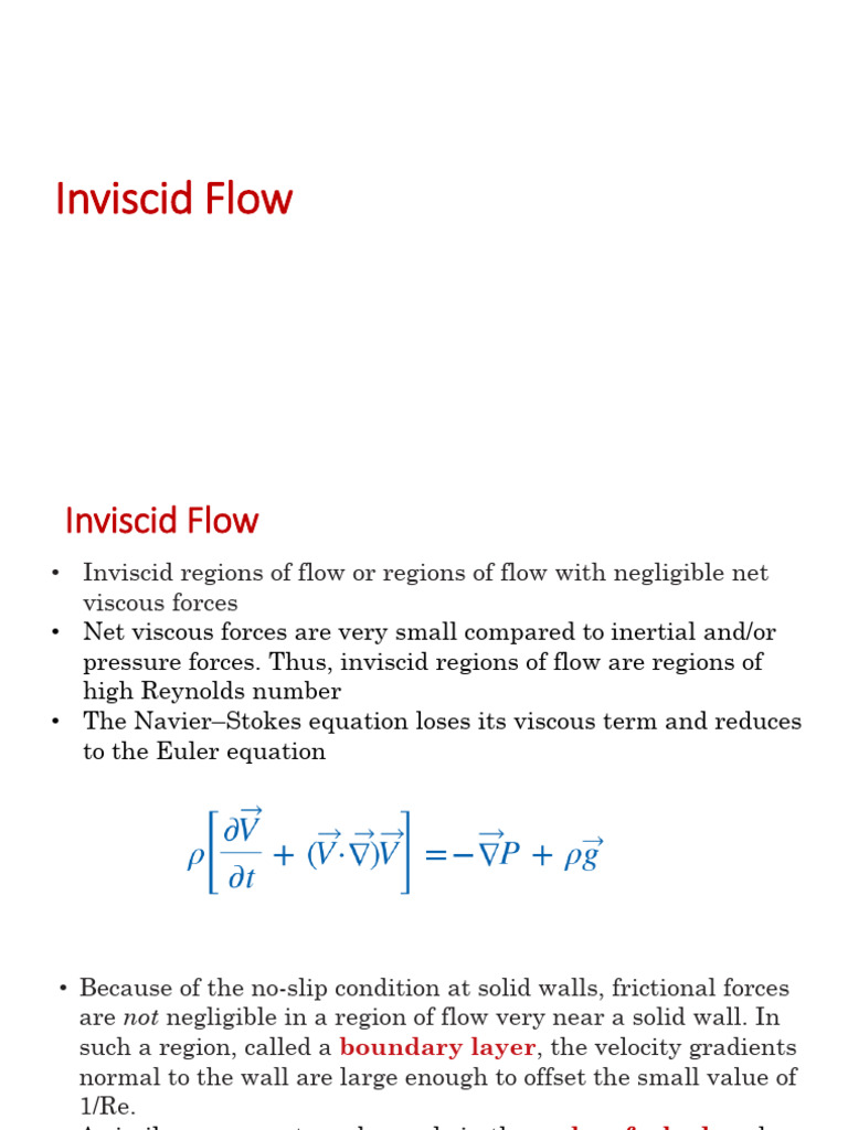 Understanding Inviscid Flow Dynamics | PDF | Fluid Dynamics | Navier ...