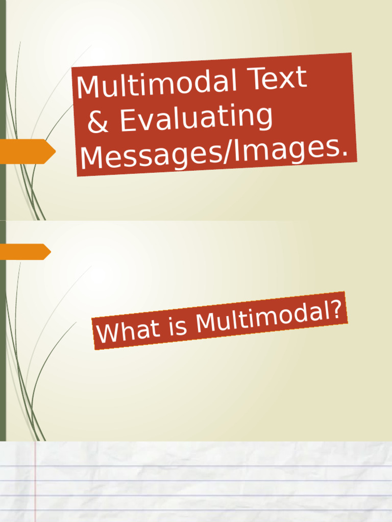 Evaluating Multimodal Texts and Systems | PDF | Storytelling | Human ...