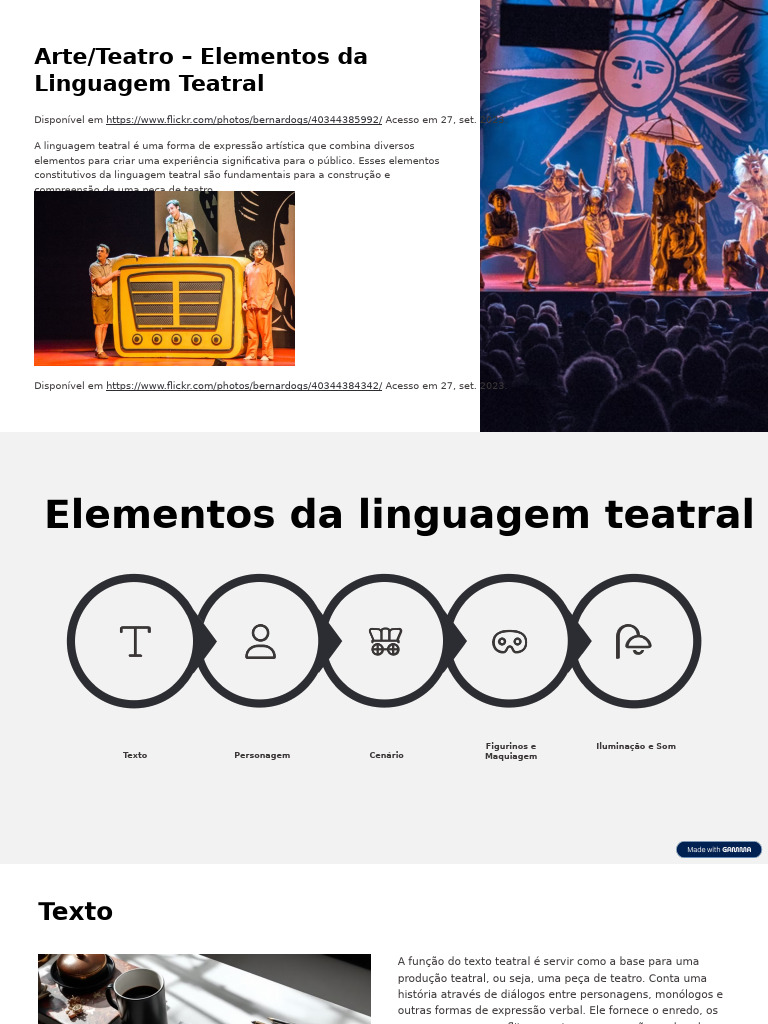 Elementos da Linguagem Teatral | PDF | Teatro | Ator