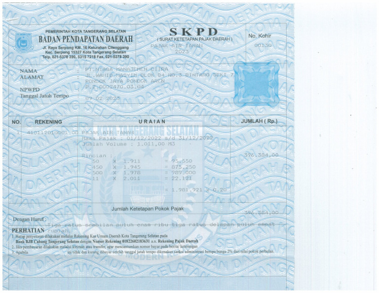 SKPD Sumur 1 | PDF