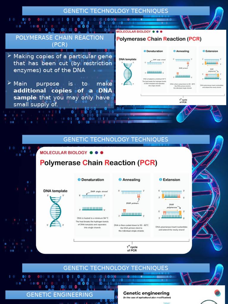 Genetic Technology Techniques Overview | PDF