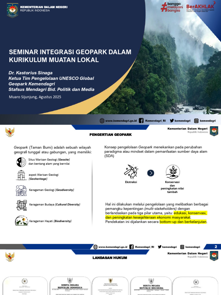 Integrasi Geopark dalam Kurikulum Lokal | PDF