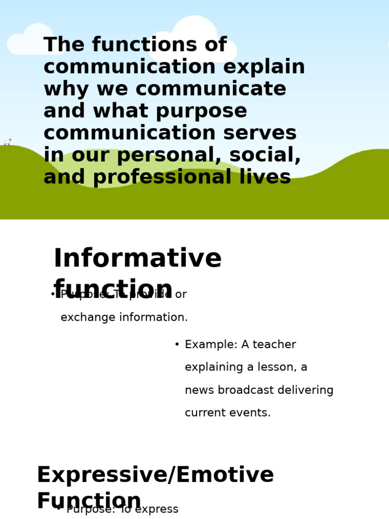The Functions of Communication Explain Why We Communicate and What ...
