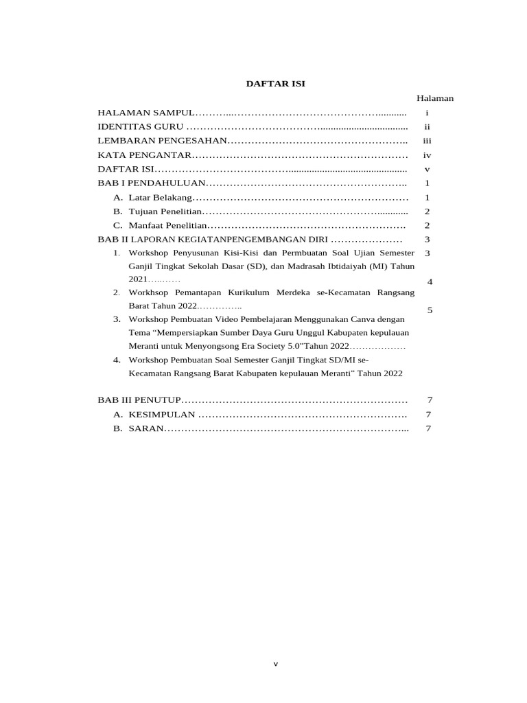 Laporan Kegiatan Pengembangan Guru 2022 | PDF
