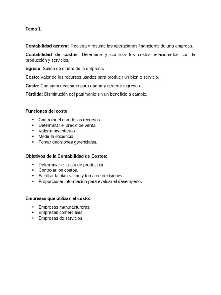 Costos I | PDF | Costo | Contabilidad de costos