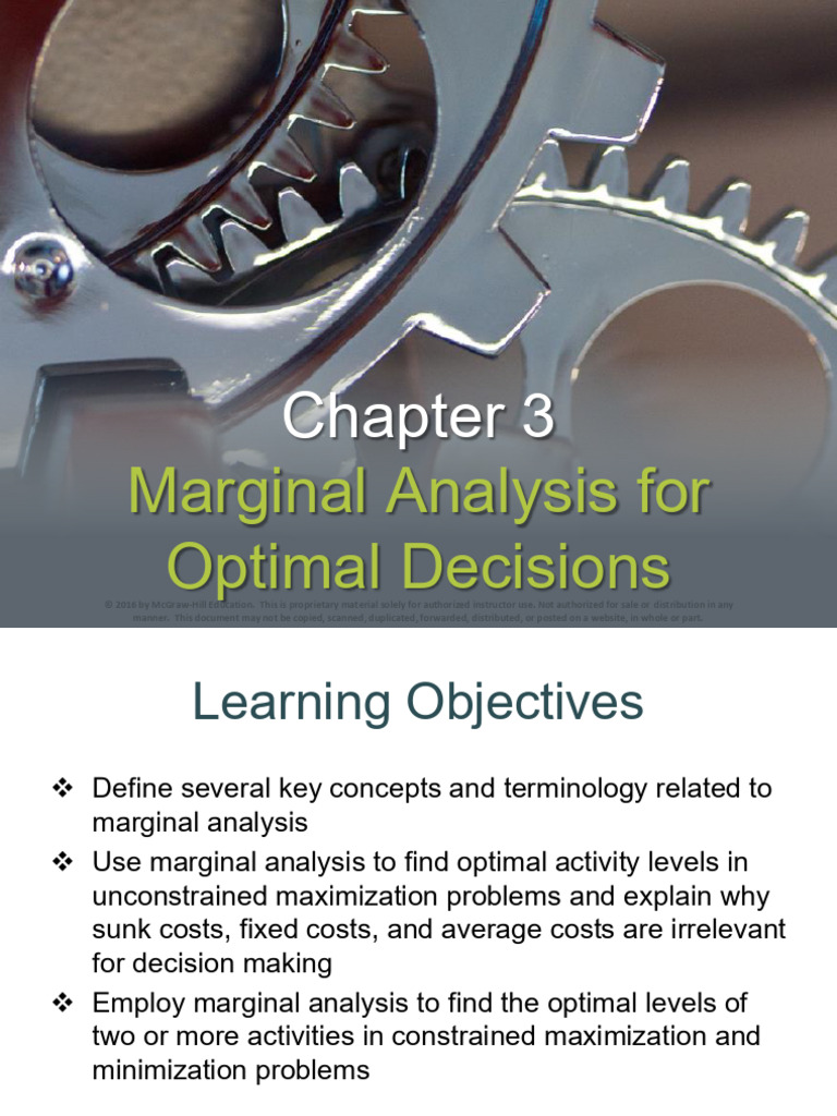 Marginal Analysis for Optimal Decisions | PDF | Mathematical ...