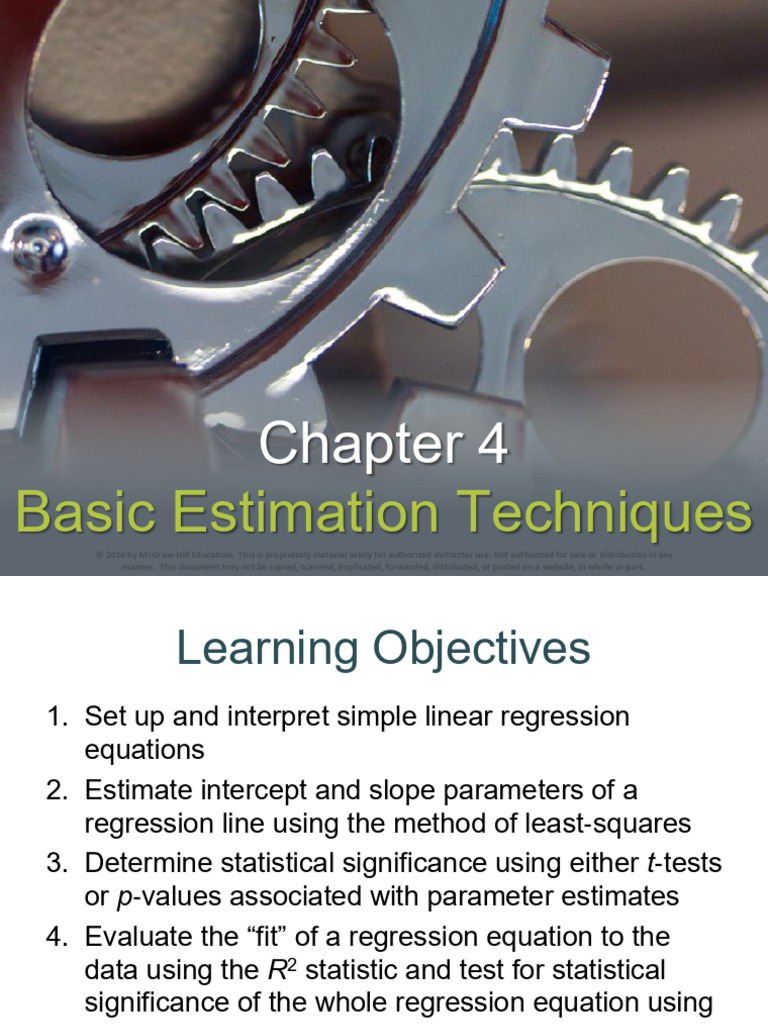Basic Estimation Techniques in Regression | PDF | Linear Regression ...