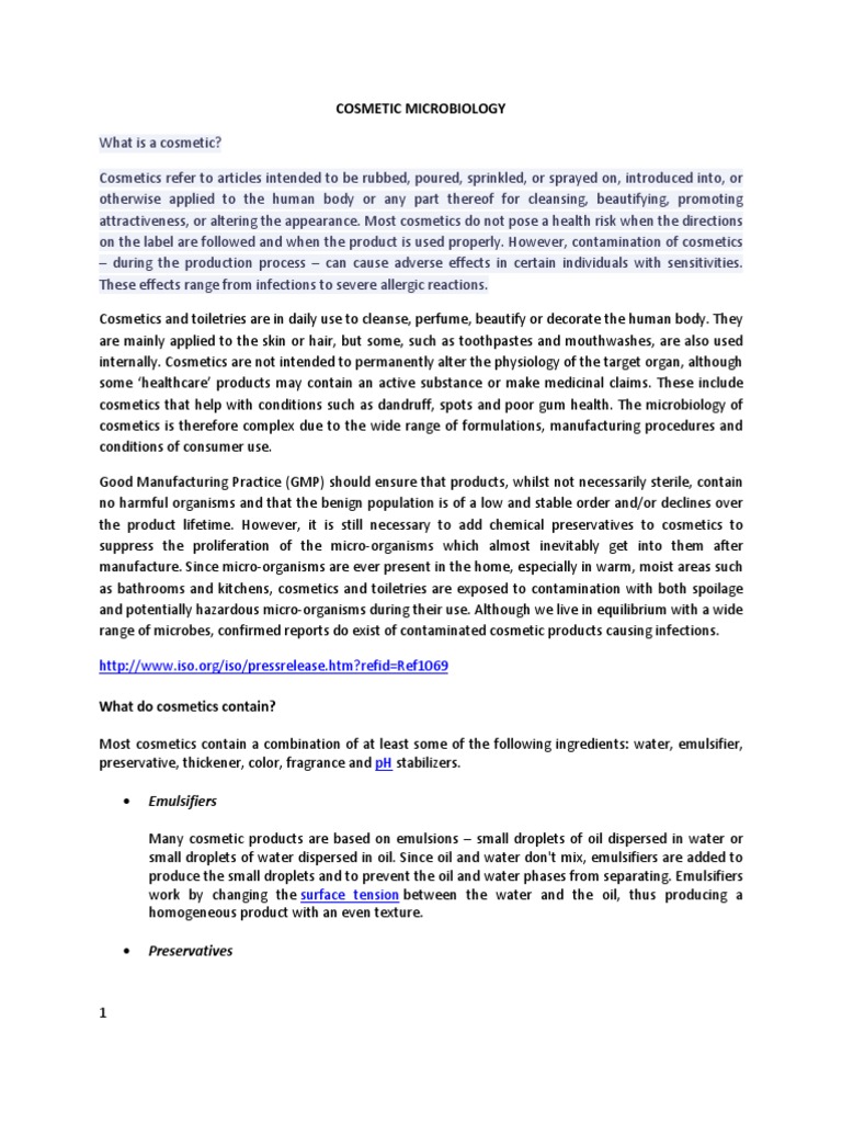 Cosmetic Microbiology Final PDF Botulinum Toxin Cosmetics