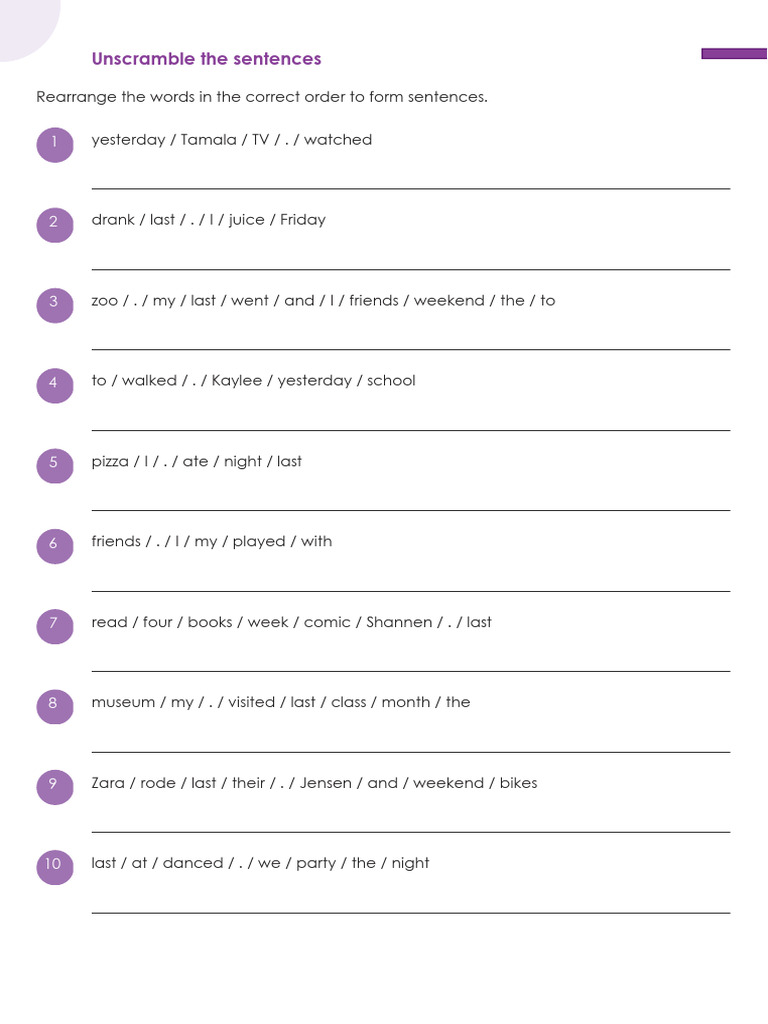 Past Simple Negative and Interrogative Exercises | PDF