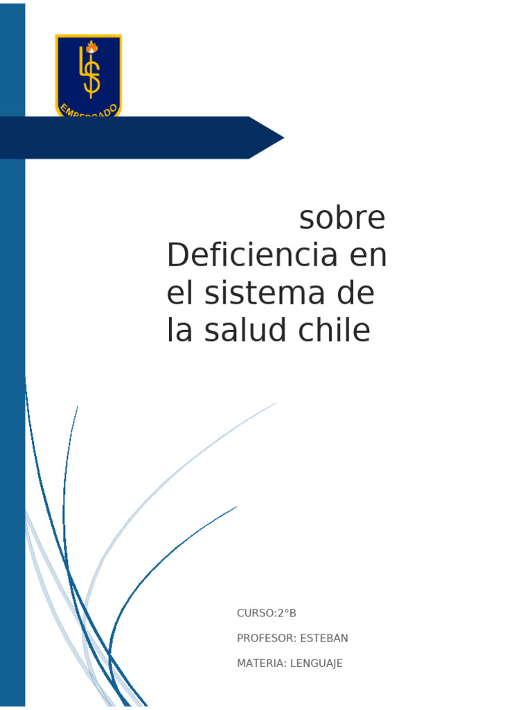 Deficiencias del sistema de salud en Chile | PDF | Hospital | Cuidado ...