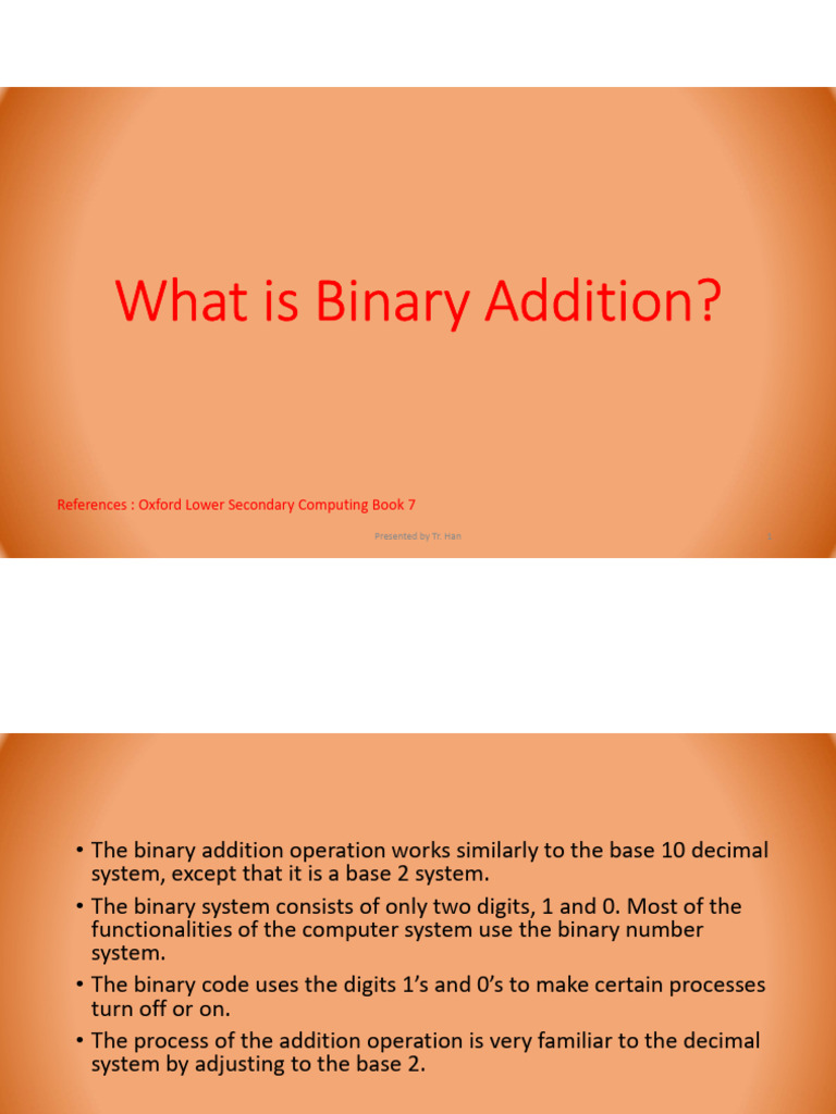 Understanding Binary Addition Basics | PDF | Applied Mathematics ...