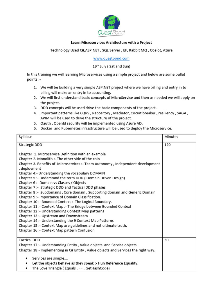 Hands-On Microservices with C# Training | PDF | Computer Engineering ...