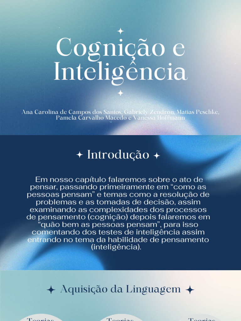 Cognição e Inteligência: Processos e Teorias | PDF | Quociente de ...