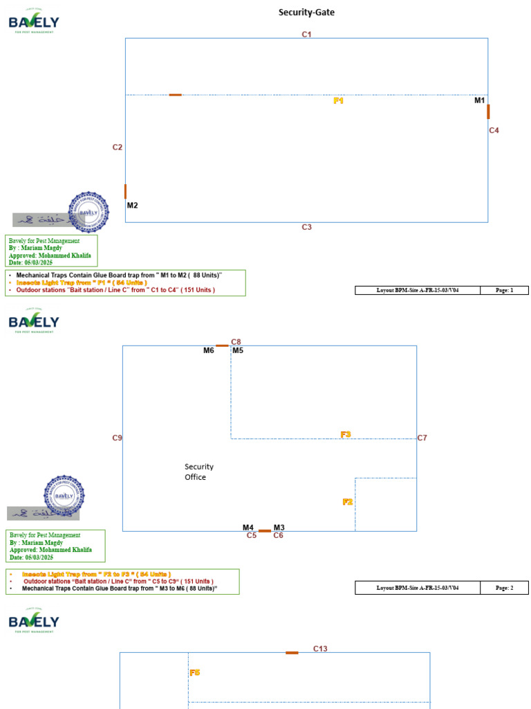 Pest Management Layout Plan A-FR-15-03 | PDF