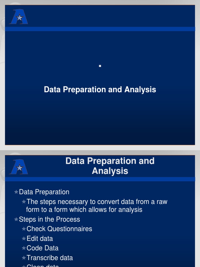 Data Preparation And Analysis Final Pdf Questionnaire Data