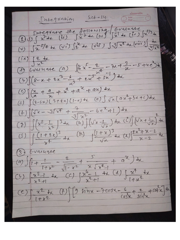 Integration Set - 14 | PDF
