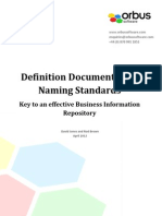 Definition Documents and Naming Standards Key To An Effective Business Information Repository