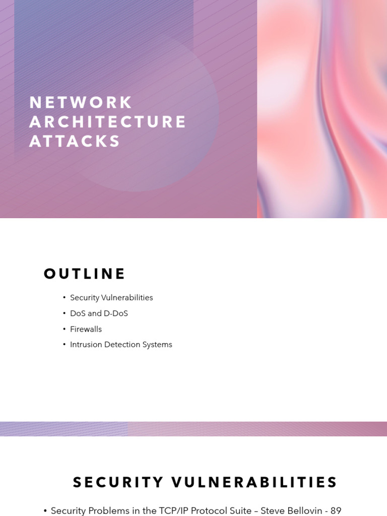 Network Architecture Security Attacks | PDF | Denial Of Service Attack ...