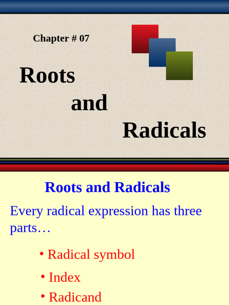 Understanding Roots and Radicals | PDF | Square Root | Algebra