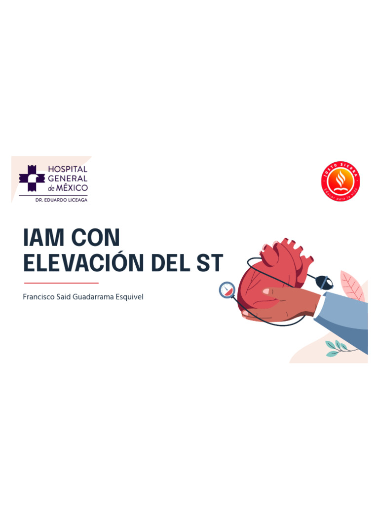 Infarto Agudo de Miocardio con Elevación ST | PDF | Infarto de ...
