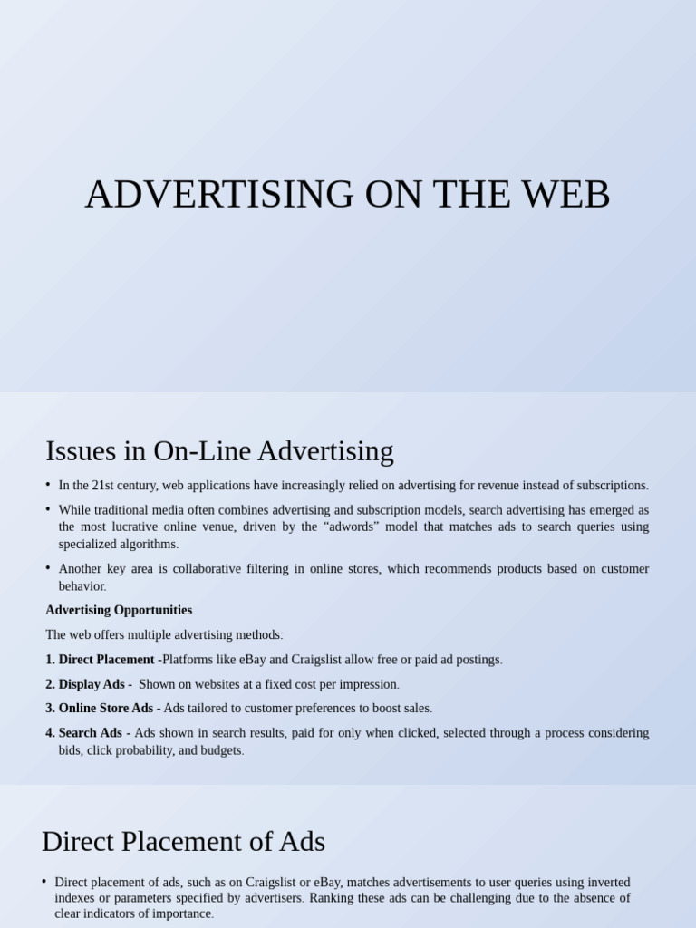 Web Advertising Strategies and Algorithms | PDF | Matrix (Mathematics ...