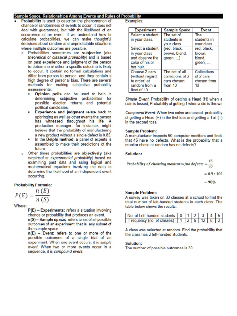 Rules of Probability | PDF