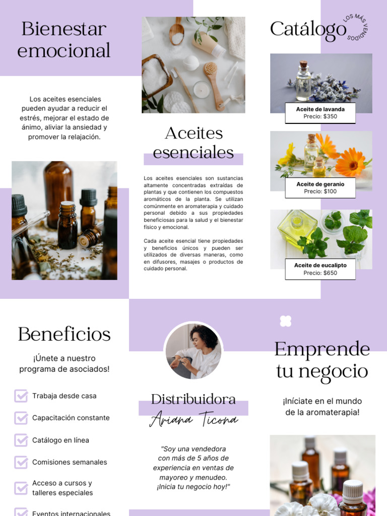 Catálogo de Aceites Esenciales y Beneficios | PDF | Aromaterapia