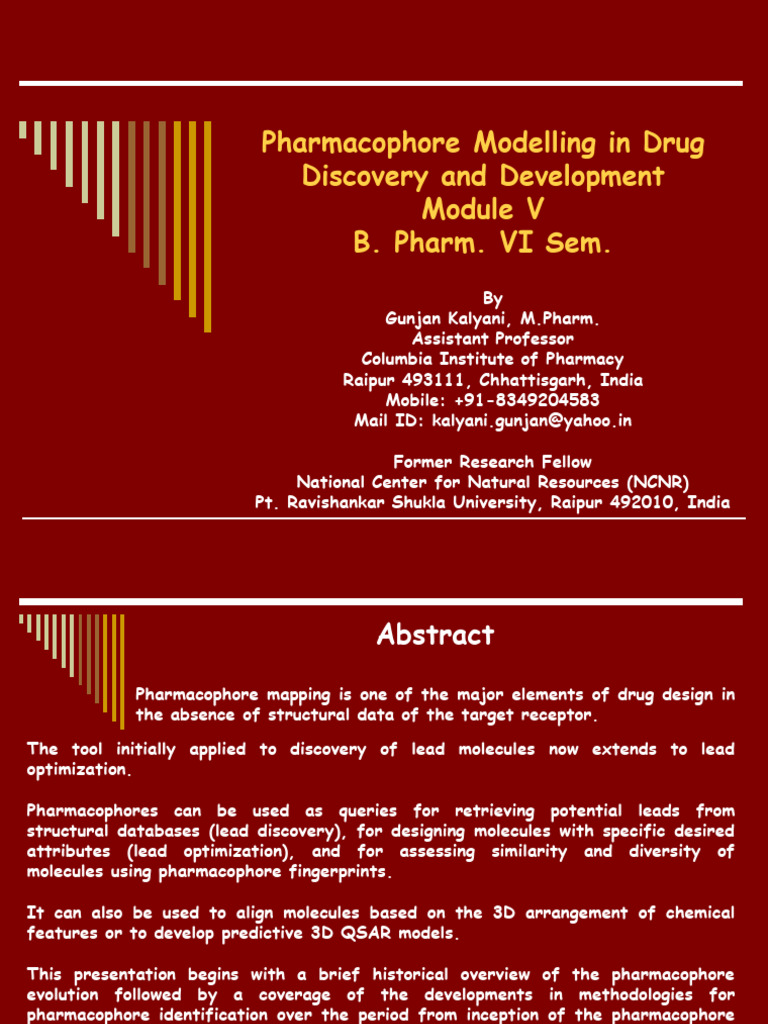 Pharmacophore Modeling in Drug Discovery | PDF | Drug Design | Docking ...