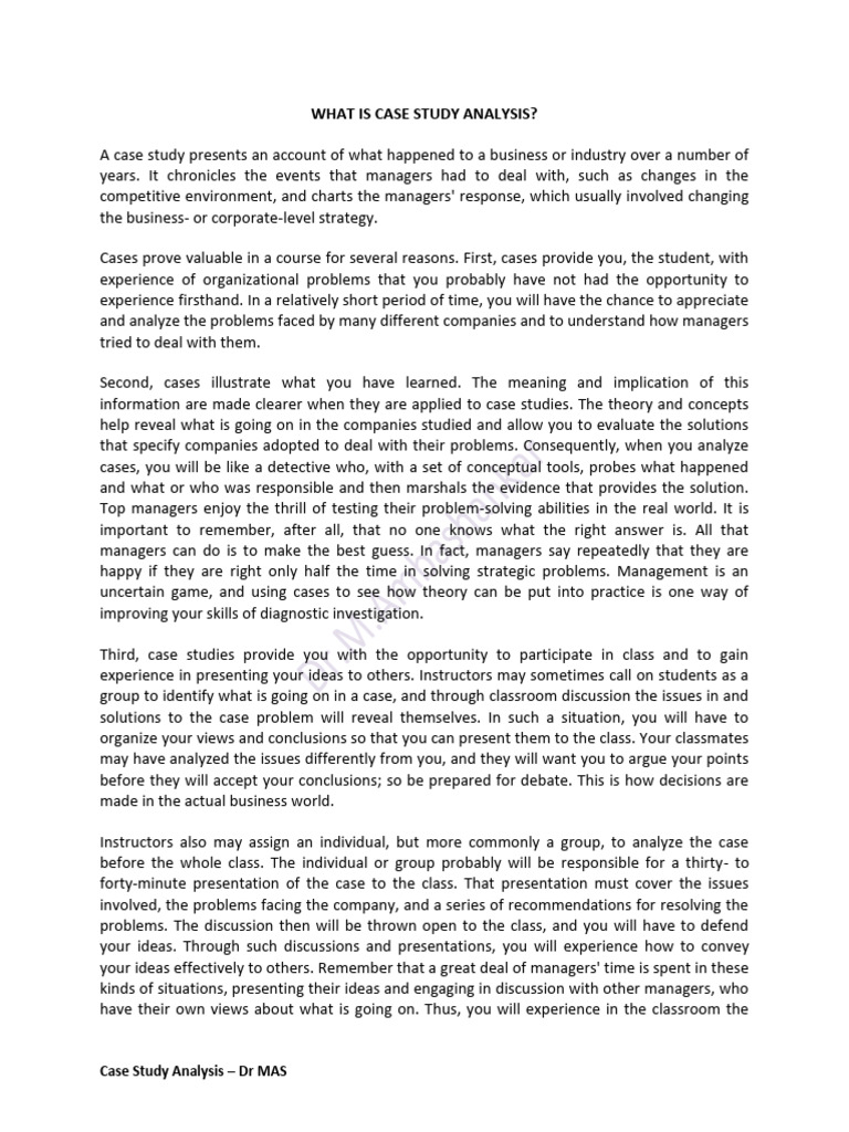 Case Study Analysis Guide for Managers | PDF | Dividend | Debt