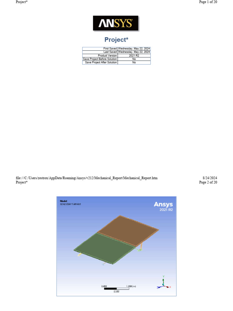 Ansys Mechanical Project Overview | PDF | Geometry | Force