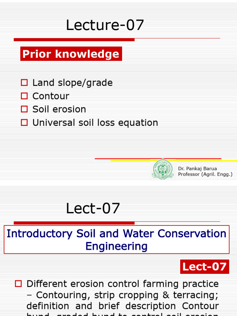 Erosion Control: Contour Farming Guide | PDF | Erosion | Surface Runoff