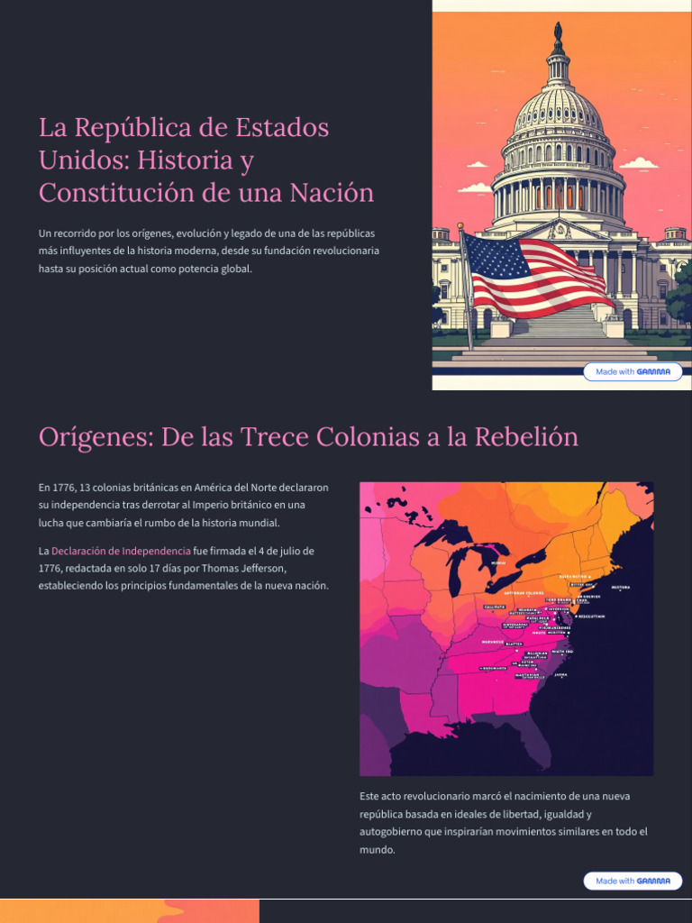 Historia de la República de EE. UU. | PDF | Los Estados Unidos | Guerra ...