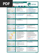 GITAM Academic Calendar 2025-26 | PDF