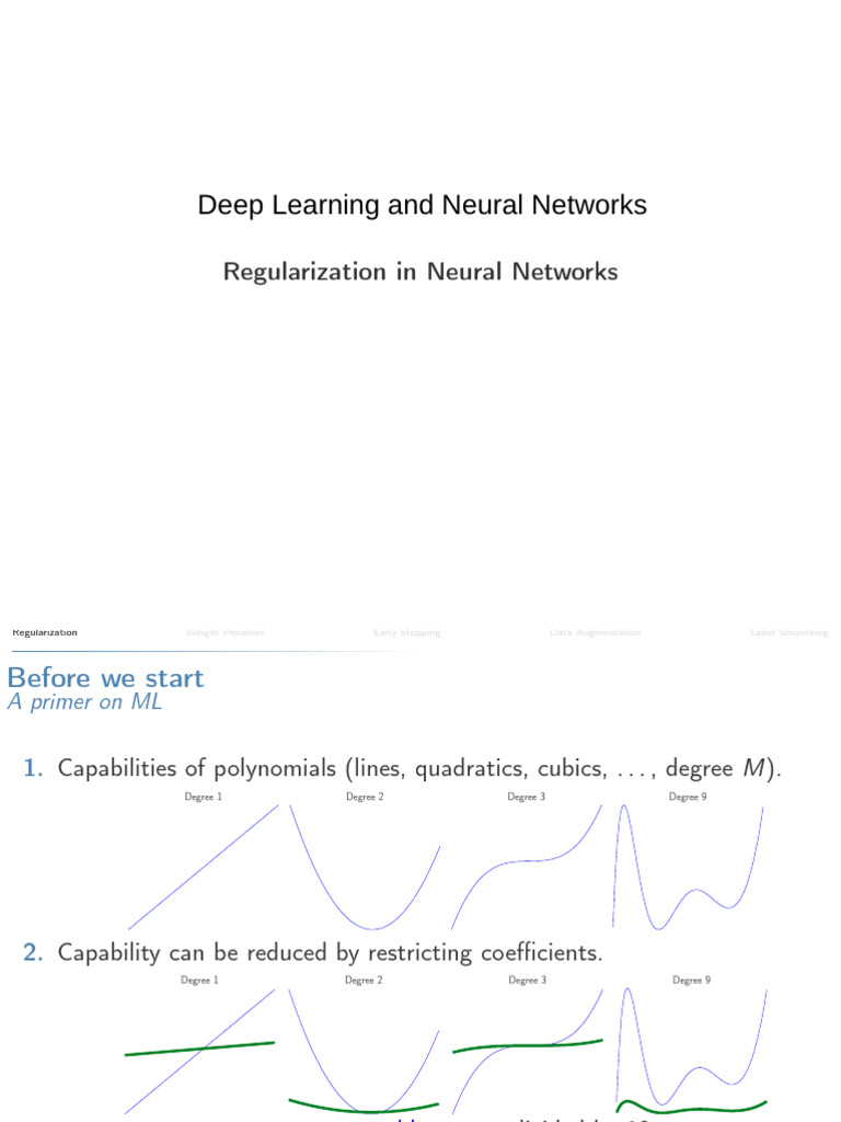Regularization Techniques in Deep Learning | PDF | Deep Learning ...