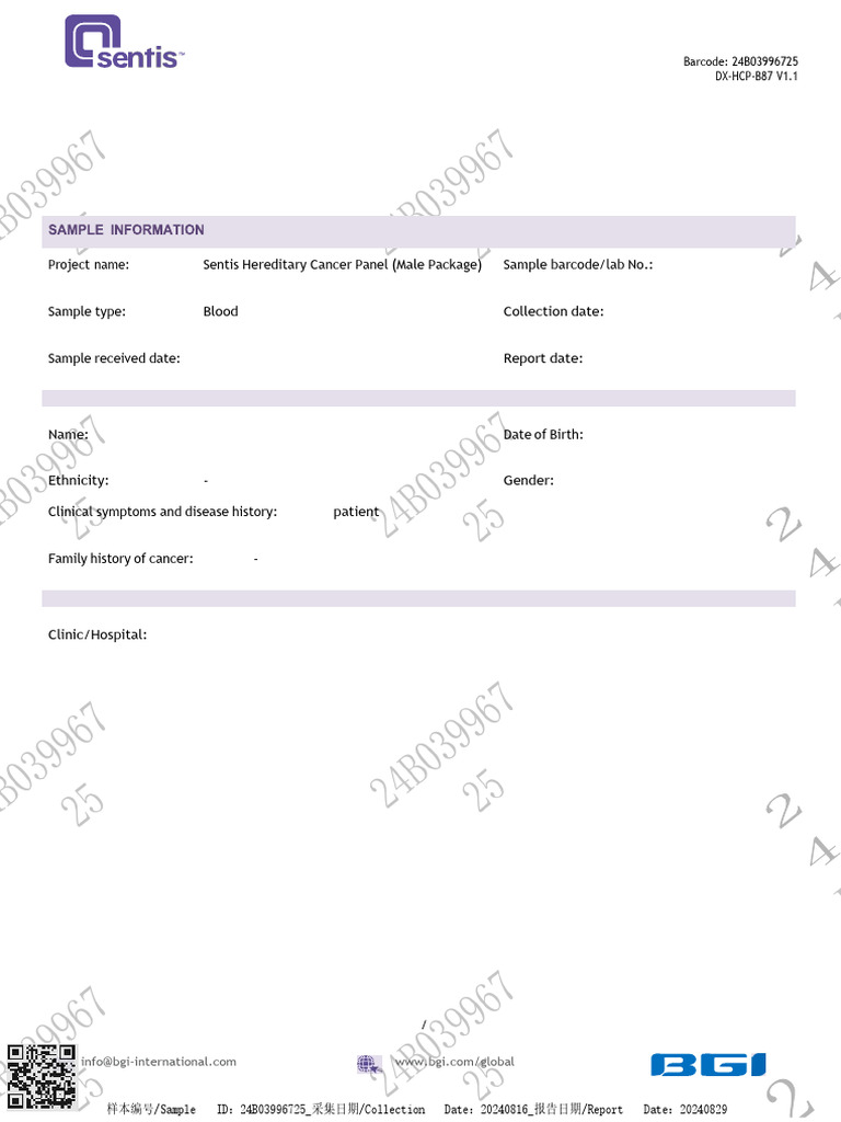 Hereditary Cancer Genetic Testing Report | PDF | Molecular Biology ...