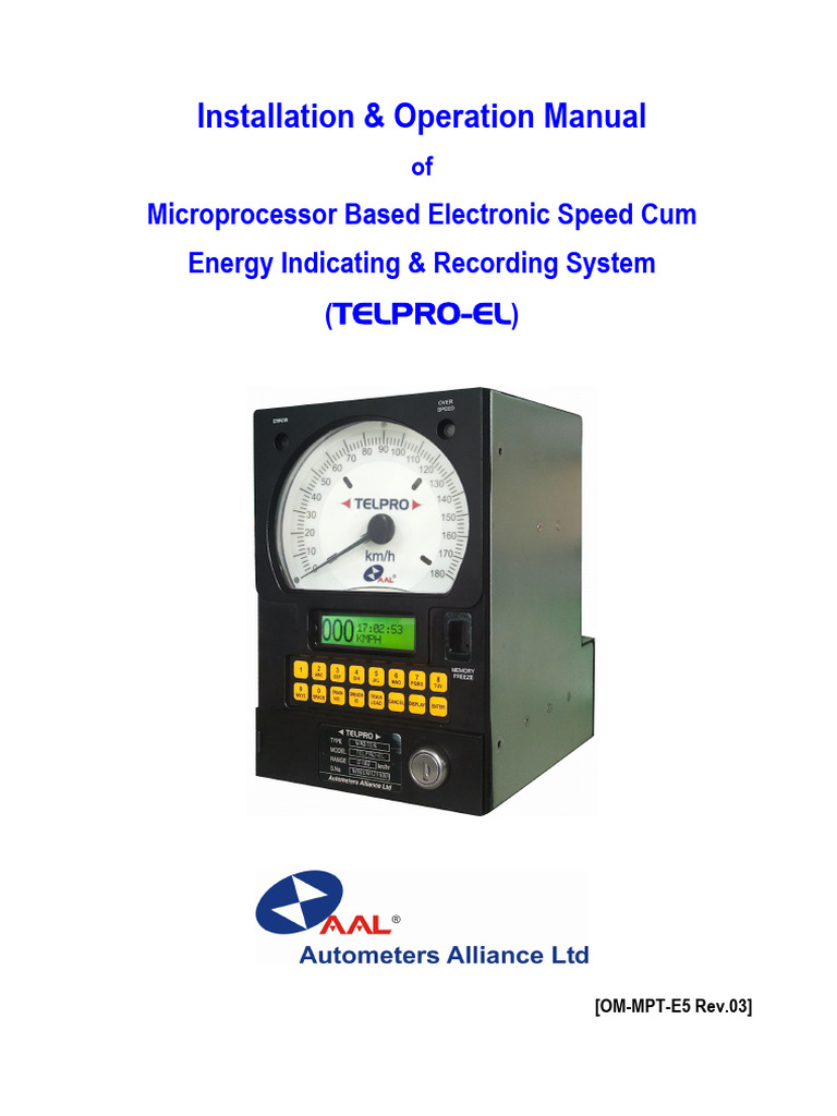 TELPRO Electronic Speed Indicator Manual | PDF | Usb Flash Drive ...