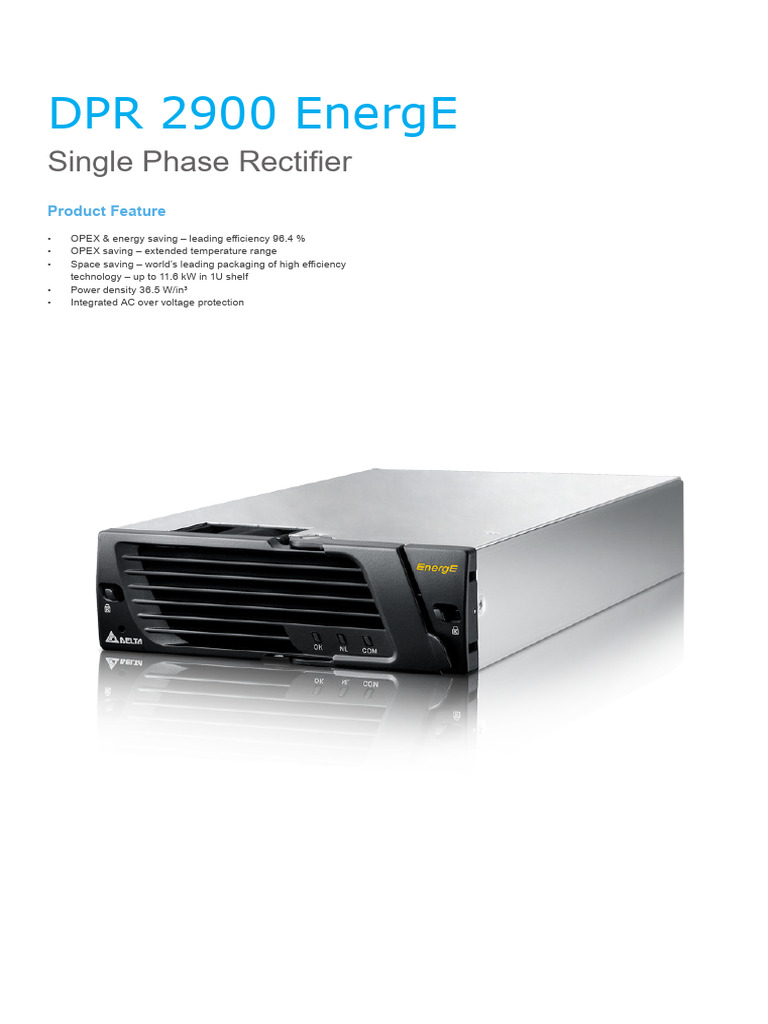 DPR 2900B-48 Single Phase Rectifier | PDF | Mains Electricity ...