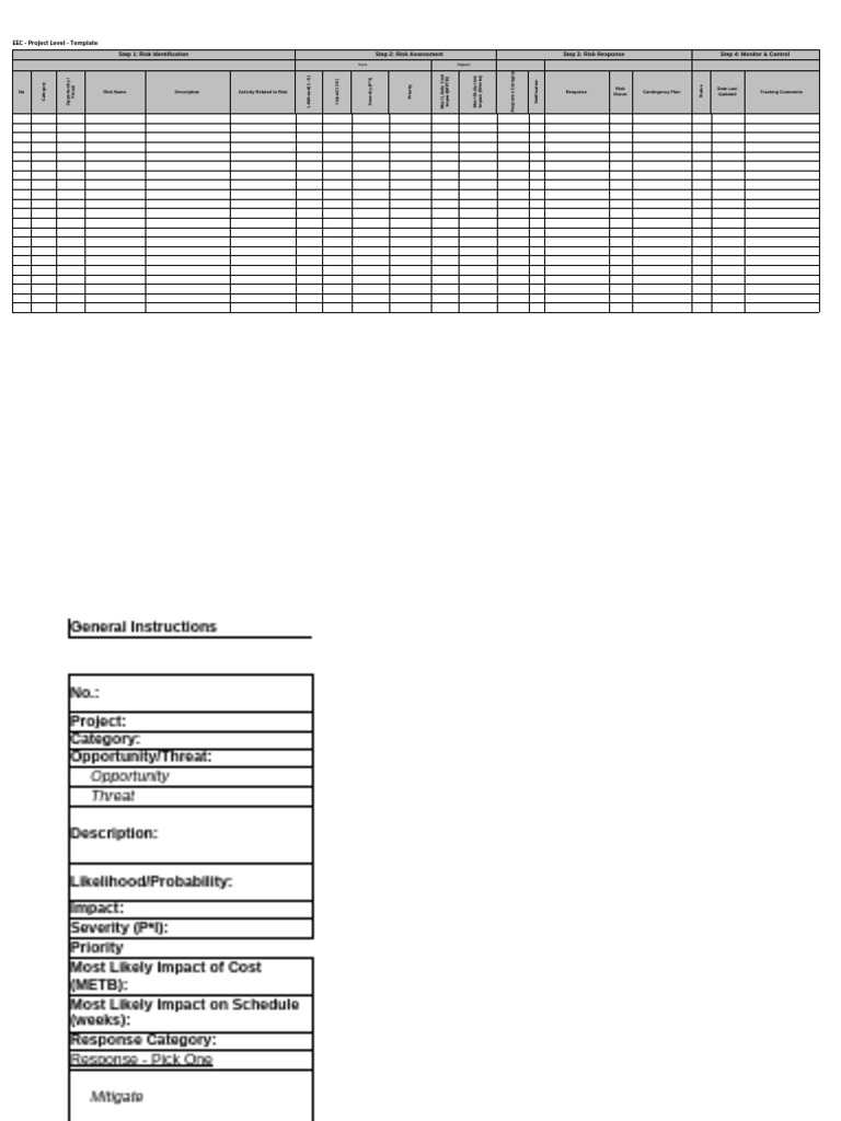 EEC Project Risk Assessment Template | PDF | Risk | Risk Management