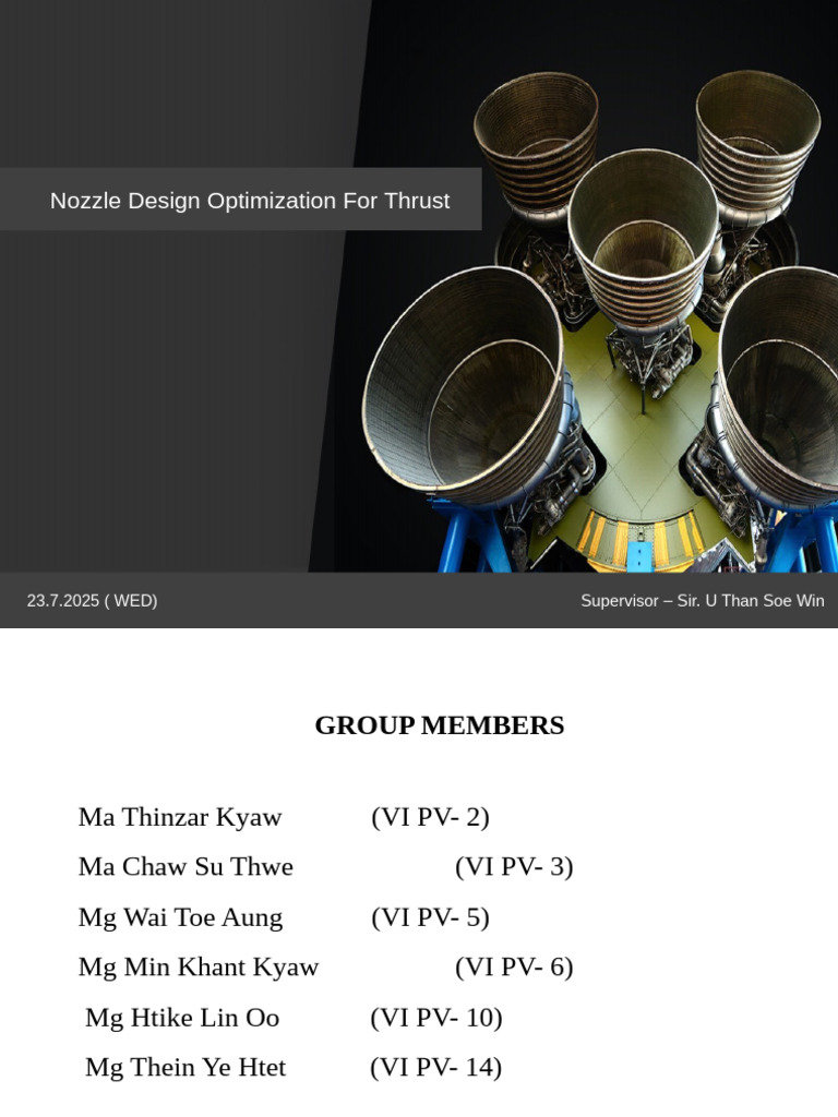 Nozzle Design for Enhanced Thrust Optimization | PDF | Jet Engine | Nozzle