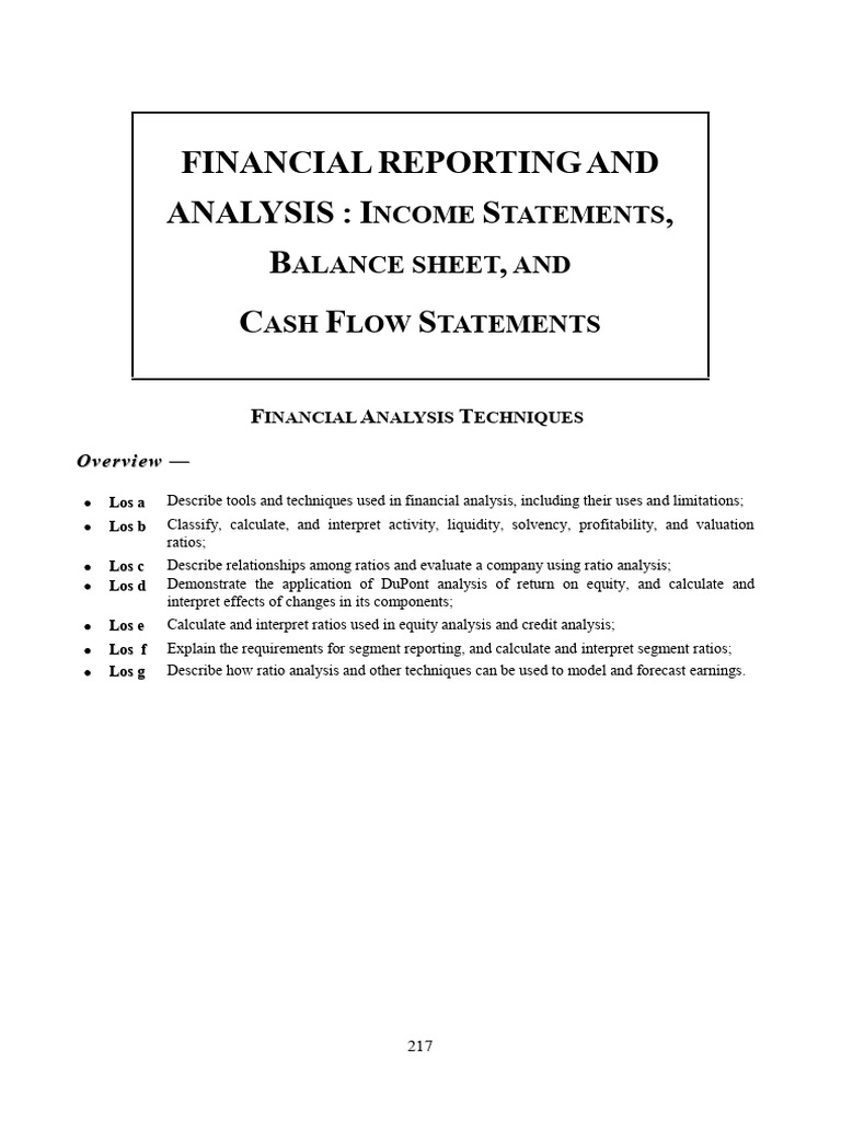Financial Analysis Techniques | PDF | Balance Sheet | Equity (Finance)