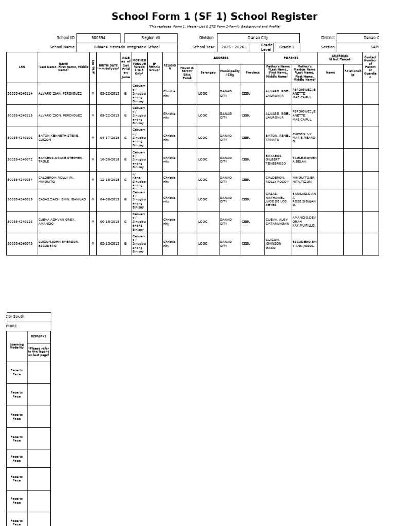 SF1 - 2025 - Grade 1 - SAPPHIRE | PDF